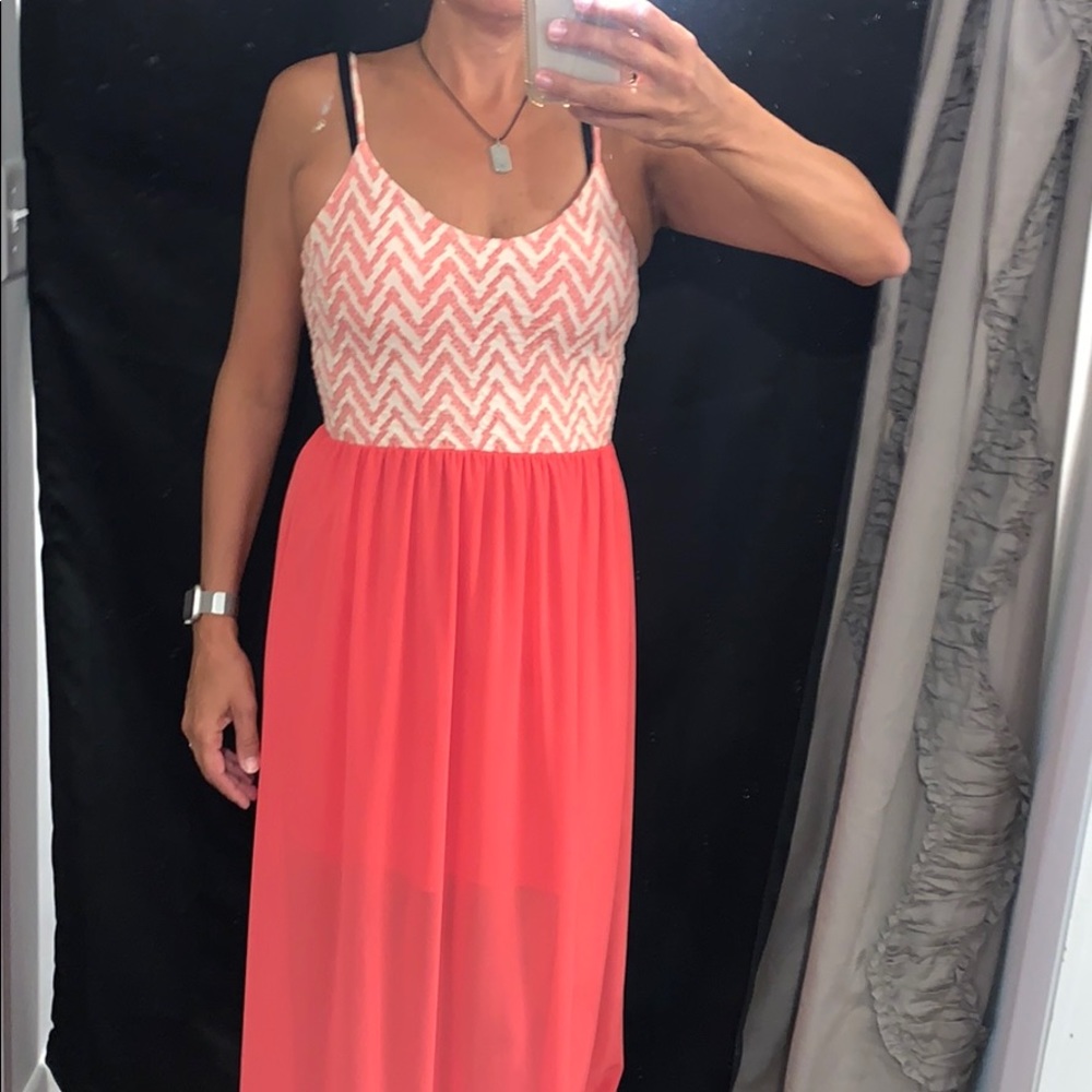 Soprano long w short slip dress xs